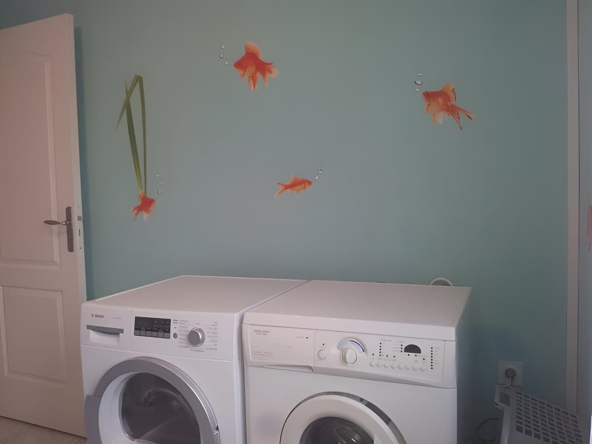 Le Nid Douillet Lingerie avec lave linge, sèche linge, Wc