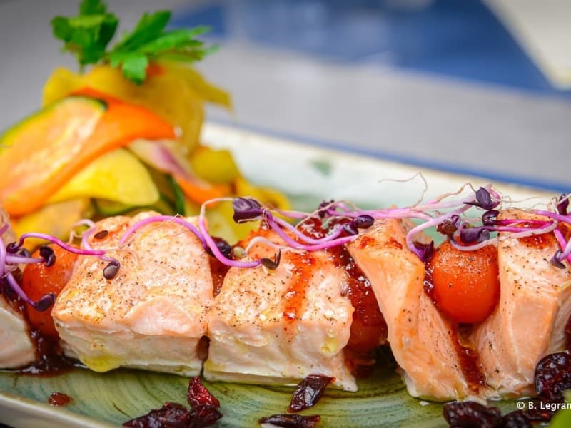 Brochette de saumon