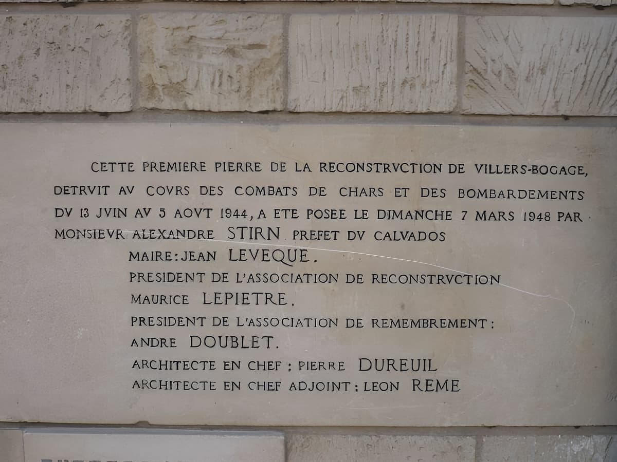 Pierre reconstruction Villers-Bocage