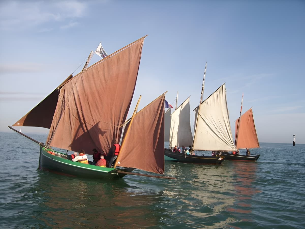 flotte de gréements traditionnels du CAPAC à Dives sur Mer
