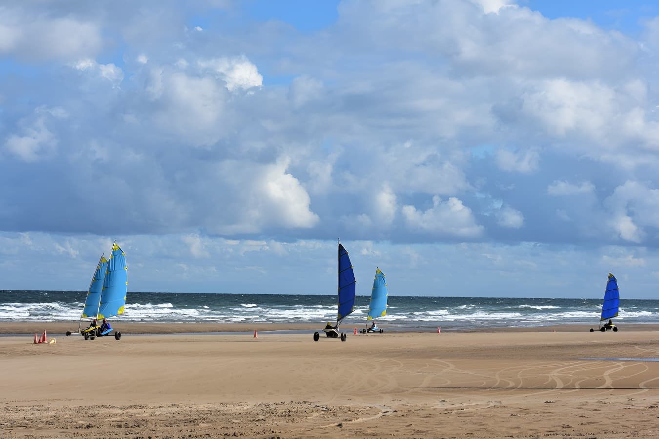 char à voile à Omaha beach
