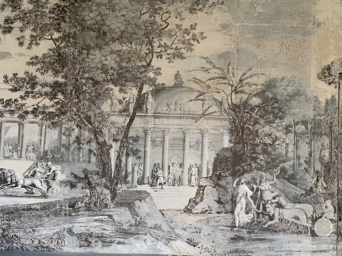 Papier peint panoramique de Dufour "Grèce Antique Jeux olympiques"
