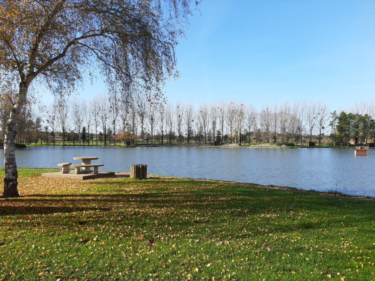 table autour étang