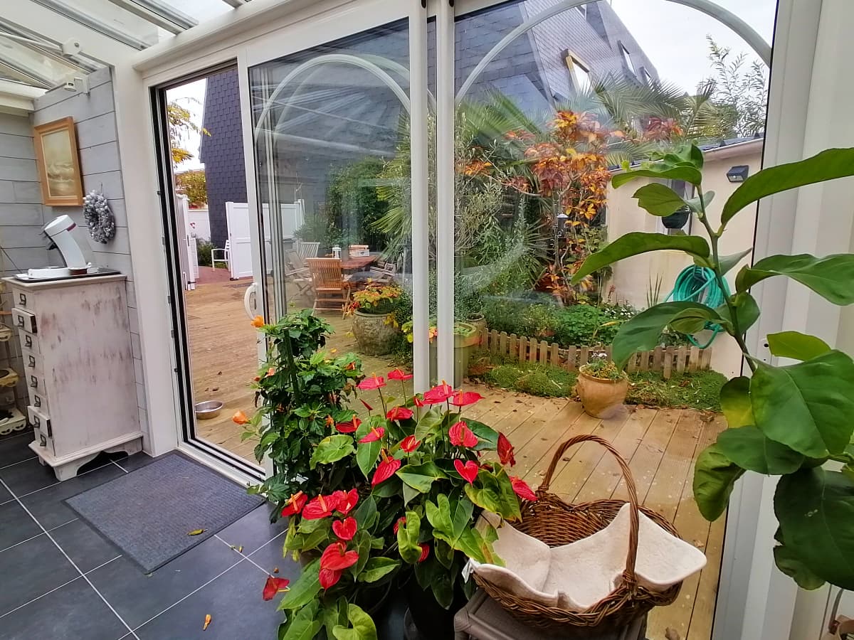 vue véranda sur le jardin