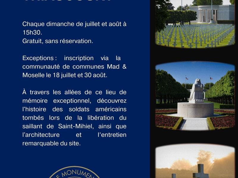 Visites estivales du cimetière américain de Thiaucourt