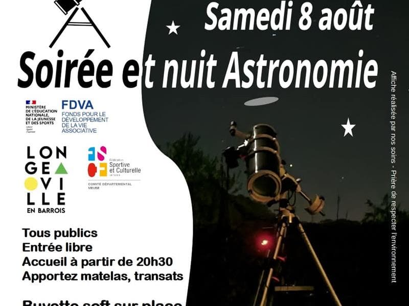 Soirée et nuit astronomie - Étoiles filantes