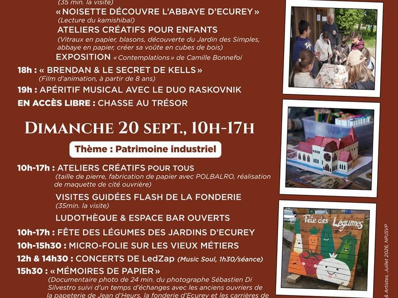 Journées Européennes du Patrimoine à l'Abbaye d'Ecurey