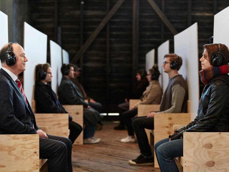Exposition participative - Marina Abramovic, Mutual Gaze