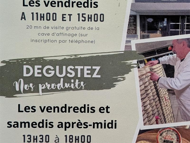 Visite de la cave d'affinage