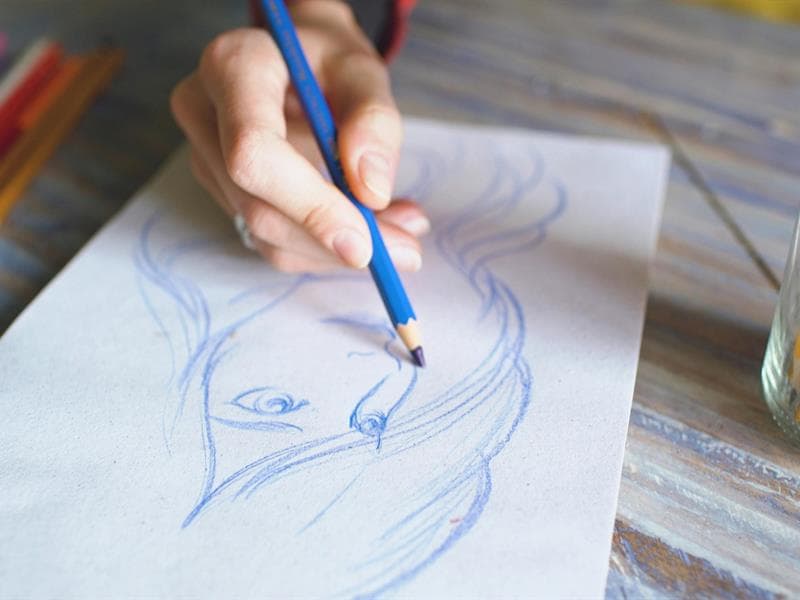 Atelier adultes - Portrait aux crayons de couleurs