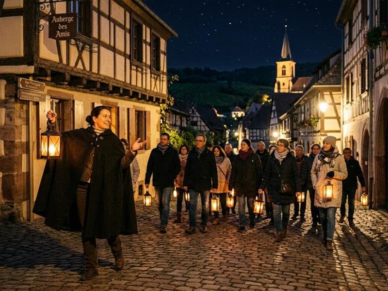 Visite de Mittelbergheim à la lanterne