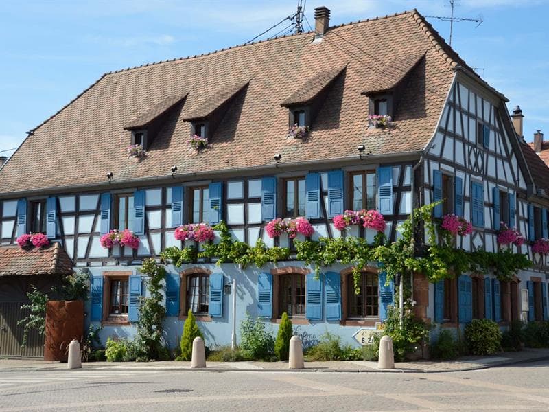 Restaurant Le Cygne, Gundershoffen, Alsace, vue extérieure