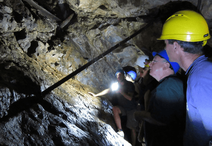 Visite des mines de fer