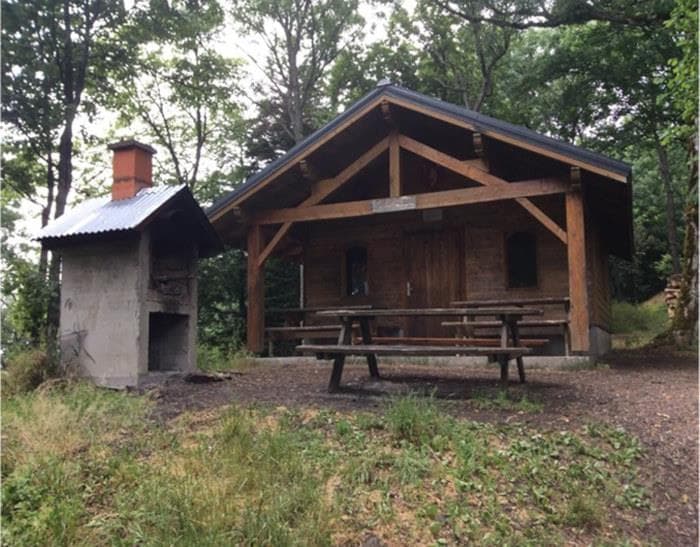 Les équipements extérieurs à l'abri forestier du Becherkopf