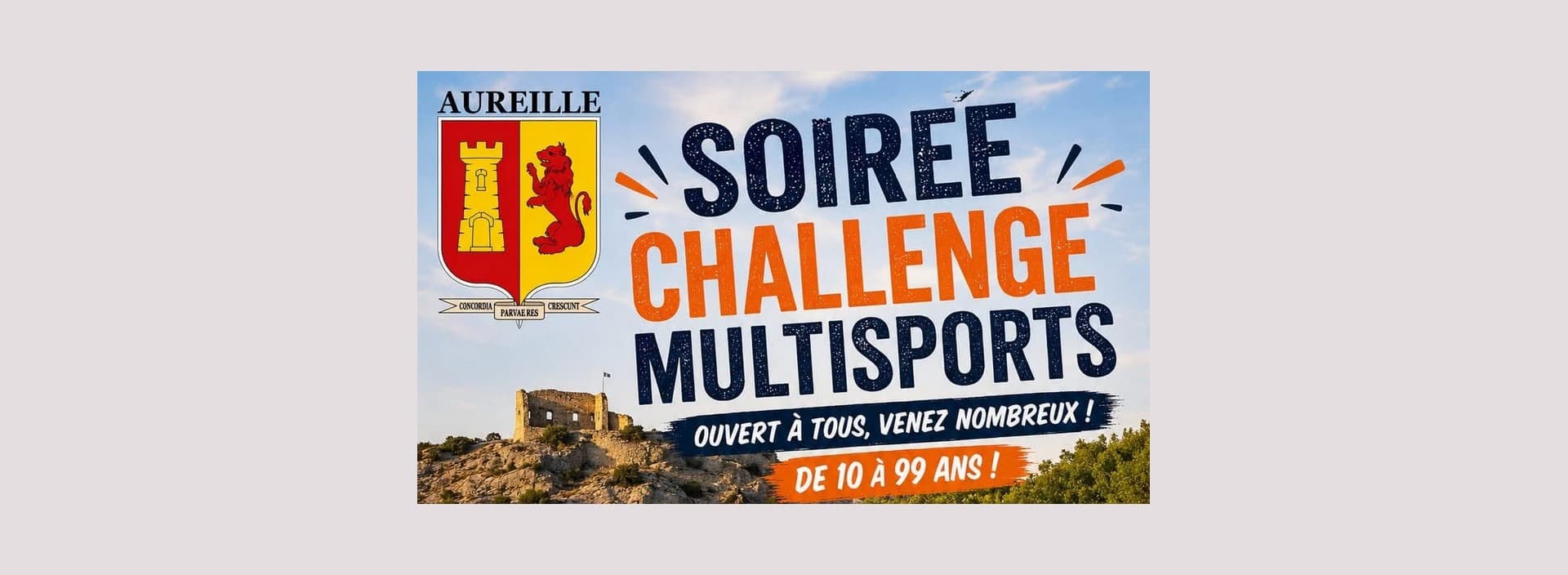 Soirée challenge multisports à Aureille 26.08.26
