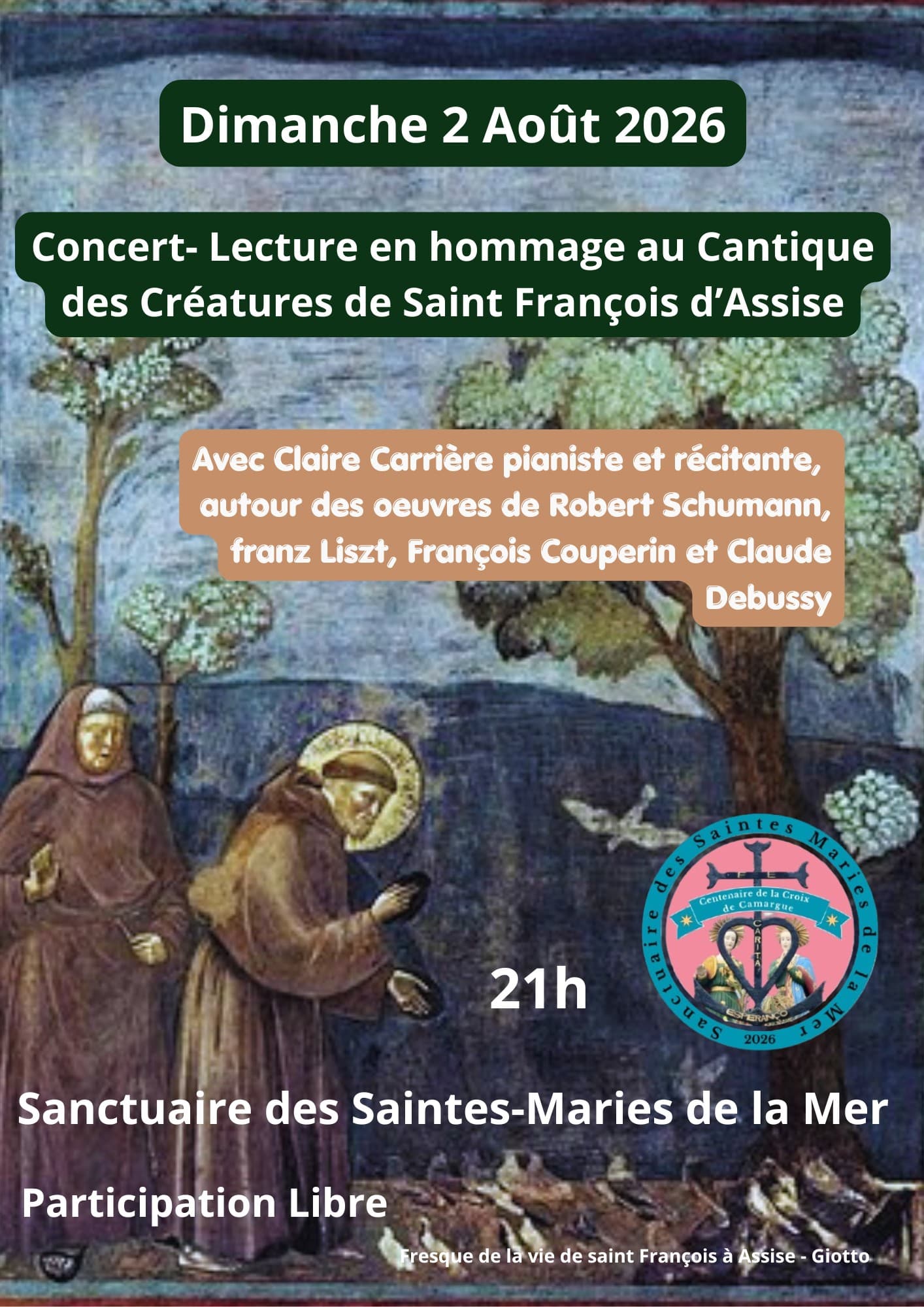 Concert lecture en hommage à Saint François d’Assise_Saintes-Maries-de-la-Mer