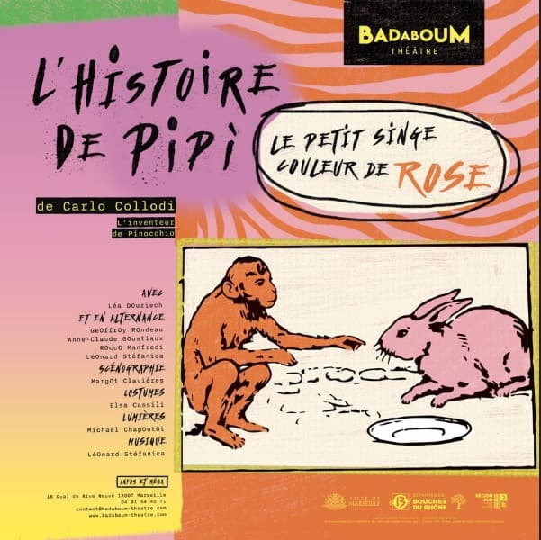 Spectacle L’Histoire de Pipì, le petit singe couleur de rose