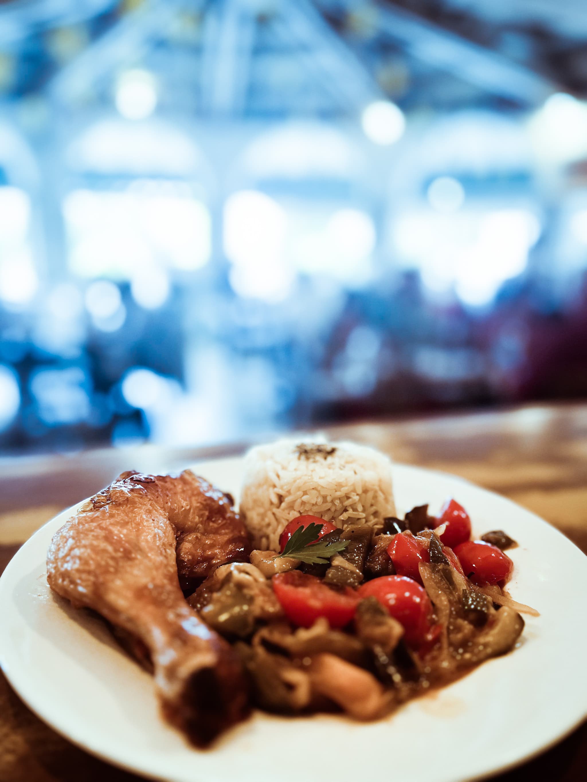 Poulet à la Provençale et ses légumes