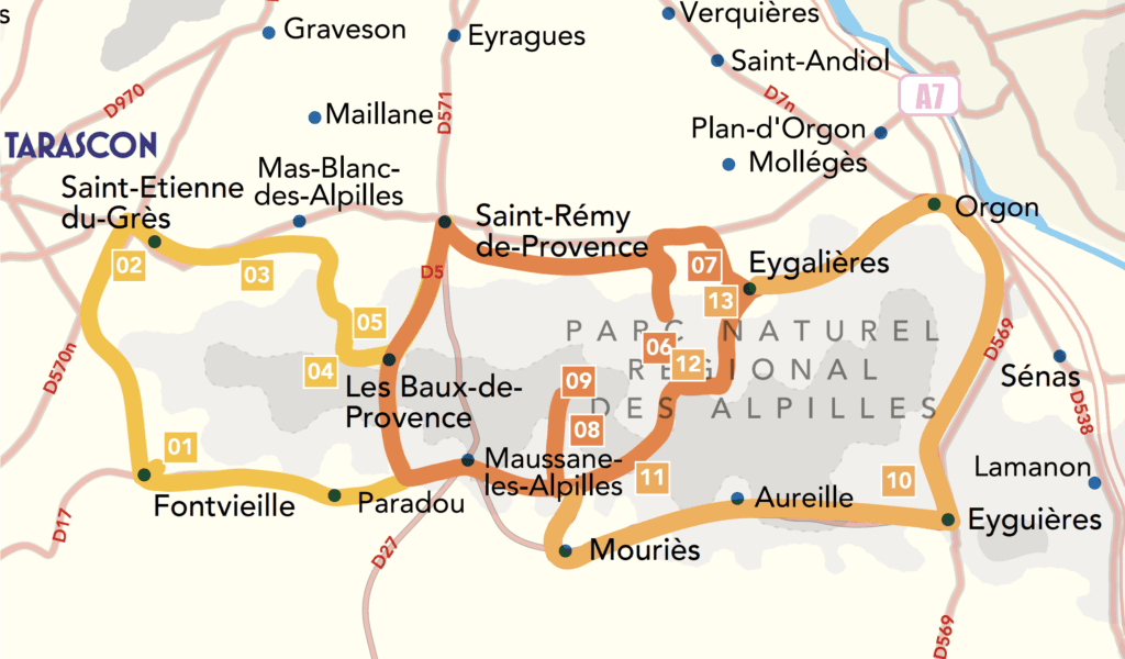 Le vignoble des Alpilles, rêve antique (Circuit 3 / Est)