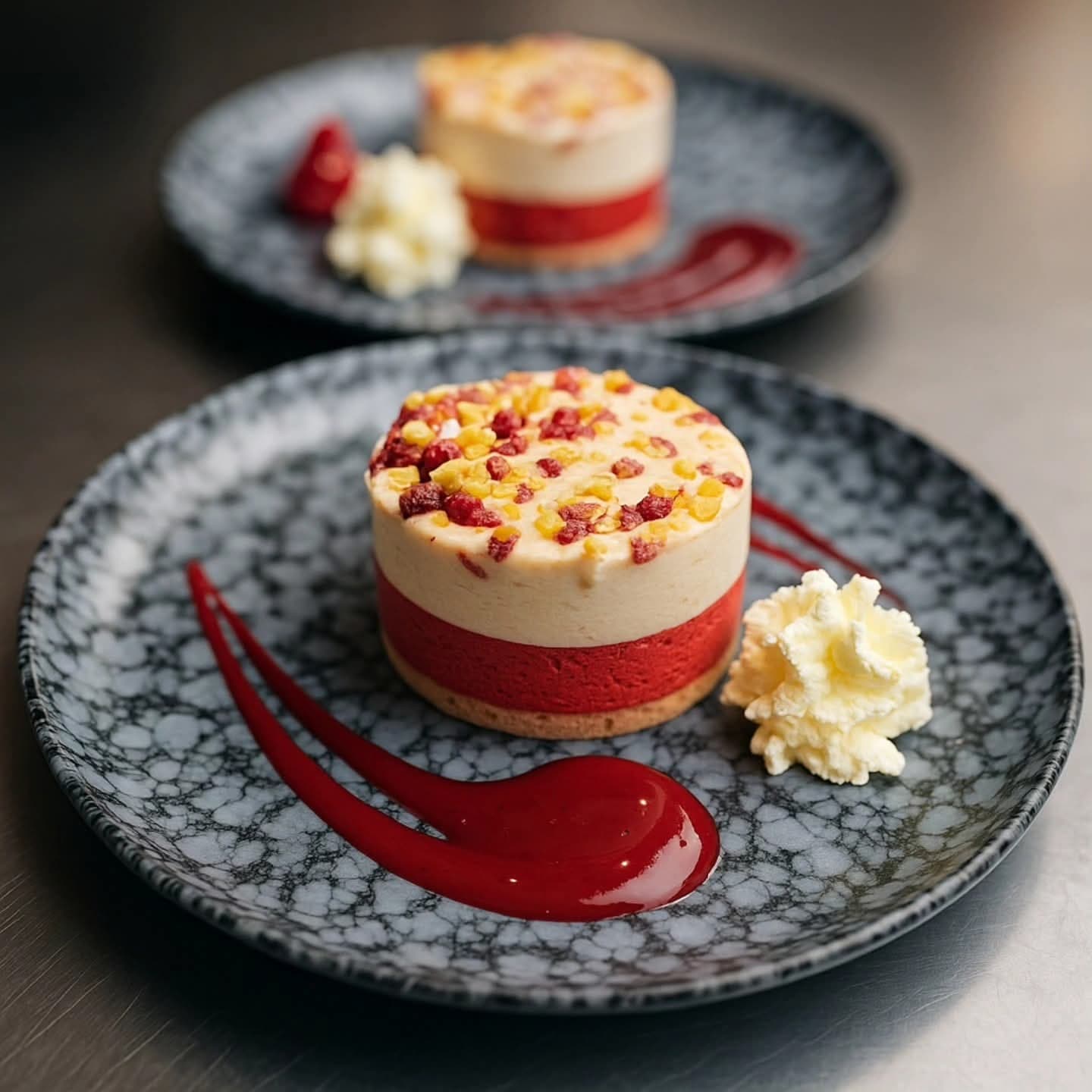 Nougat glacé à la framboise
