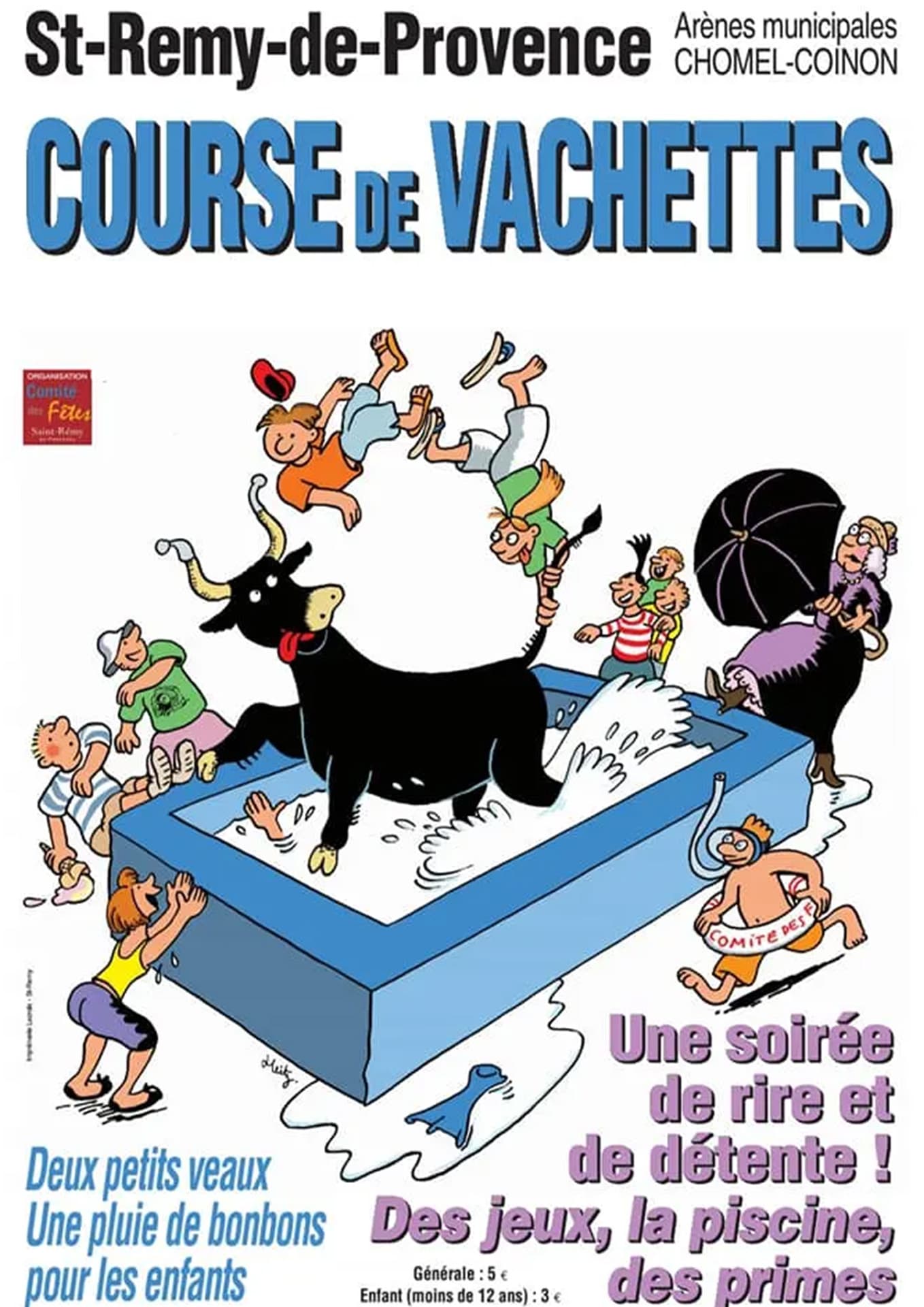 Courses de vachettes piscine - Comité des Fêtes_Saint-Rémy-de-Provence