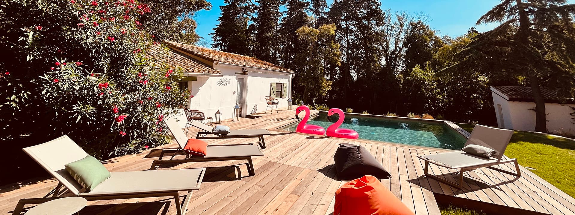 piscine et jardin Chateau