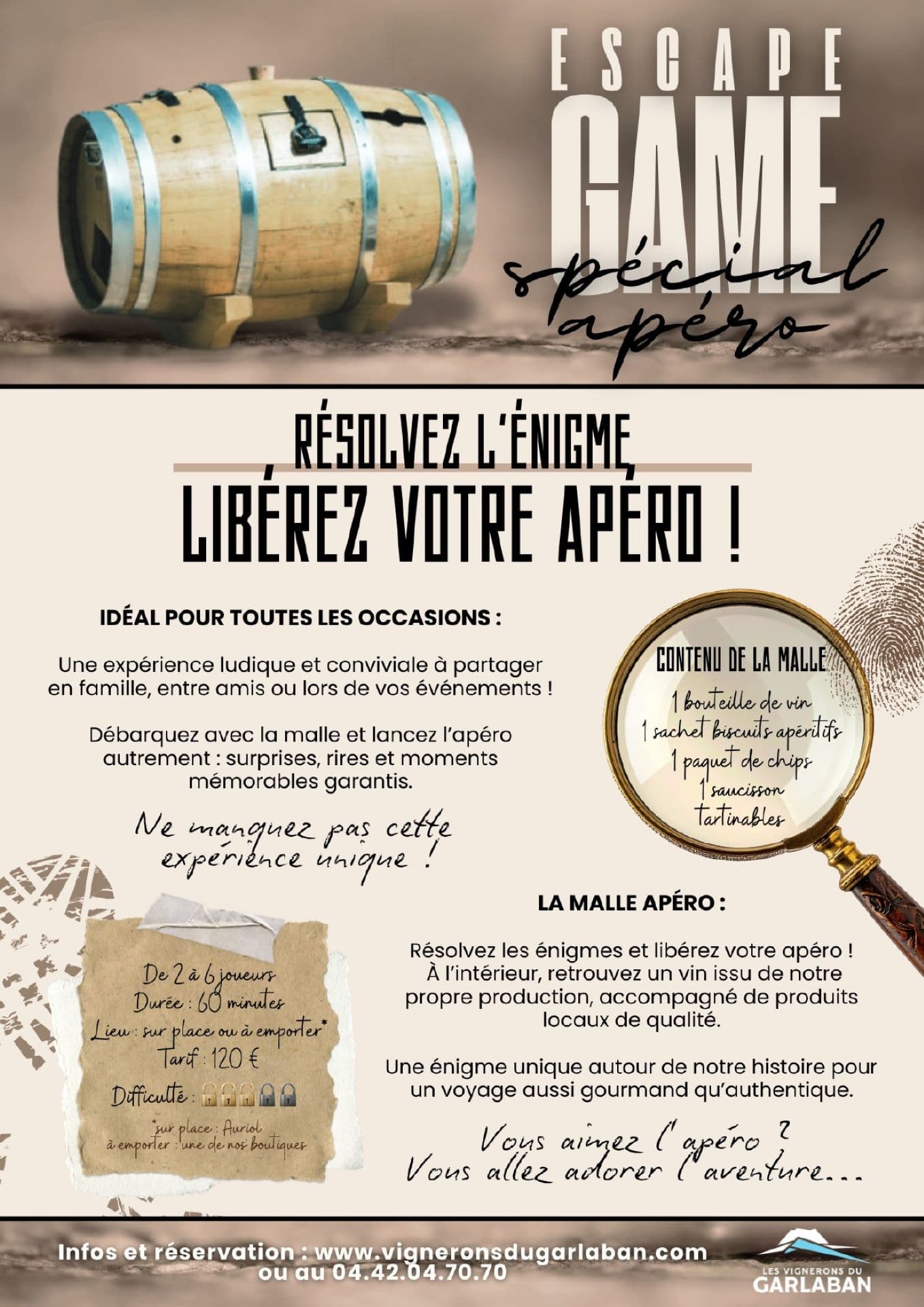 Escape Game "libérez votre apéro"_Auriol