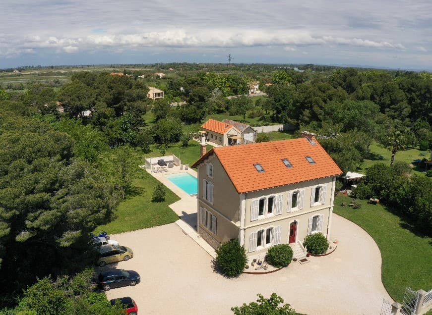 Vue du ciel de Camargue