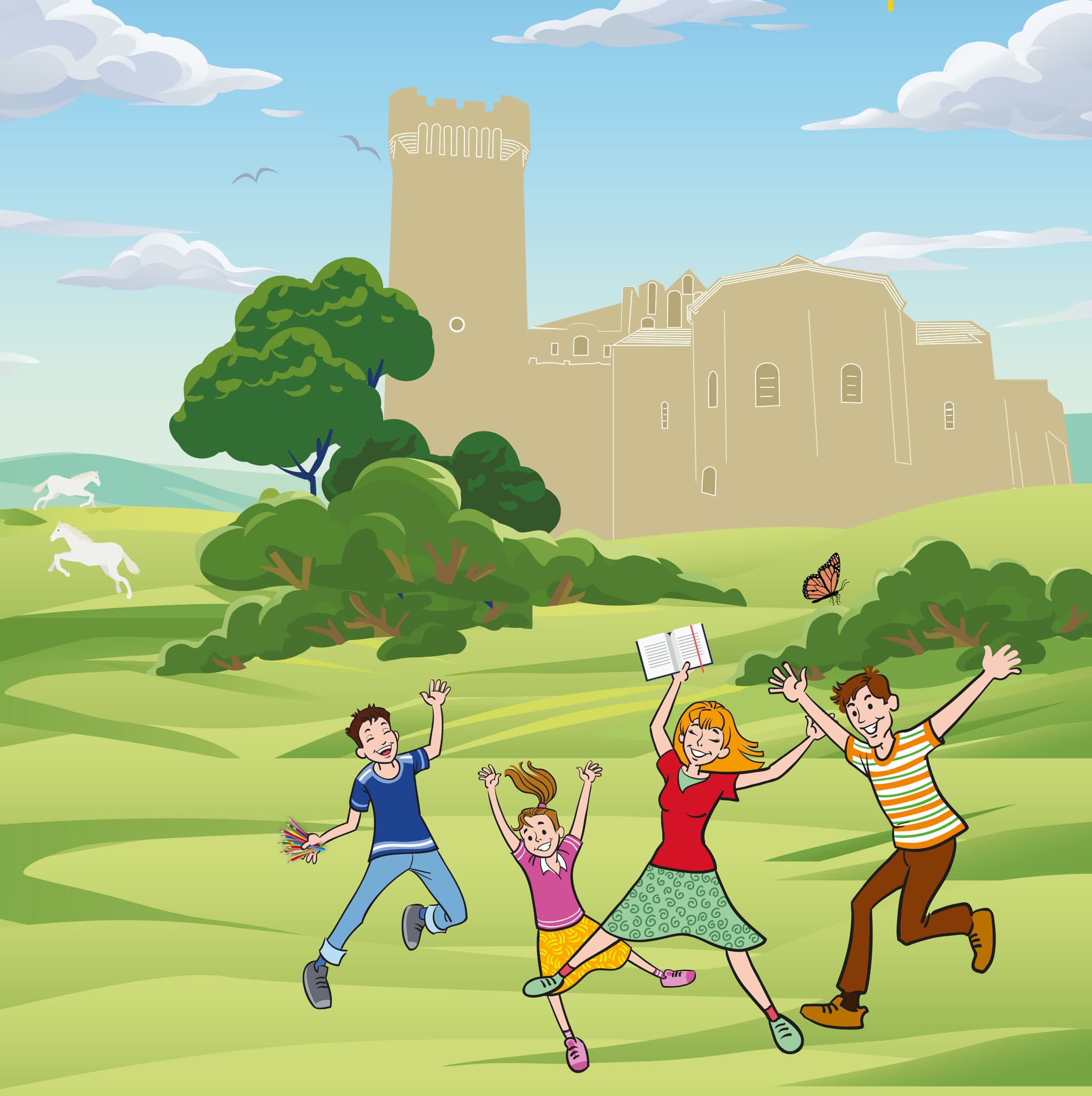 Visuel l'abbaye en famille