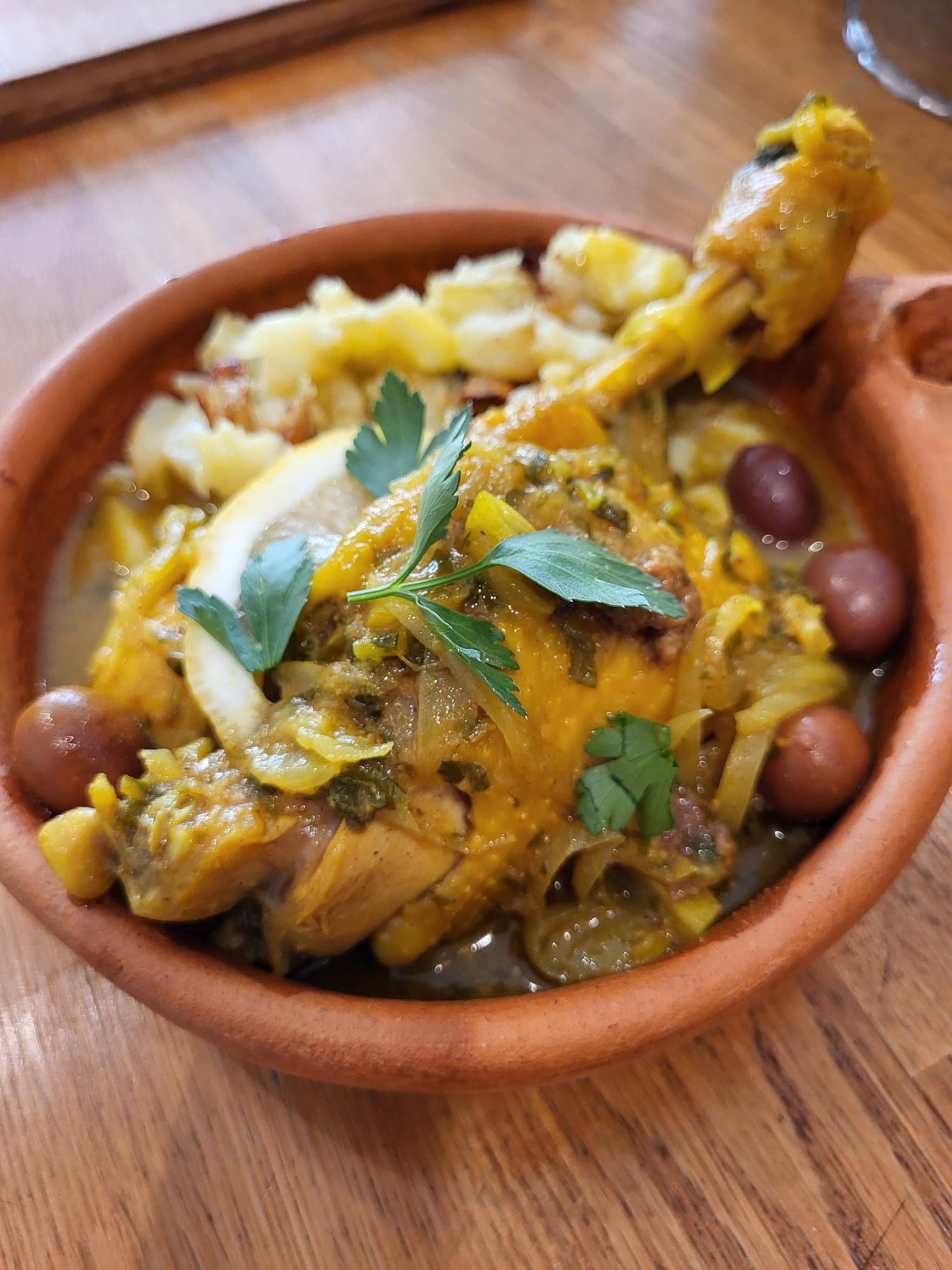 Poulet aux olives et citron confit