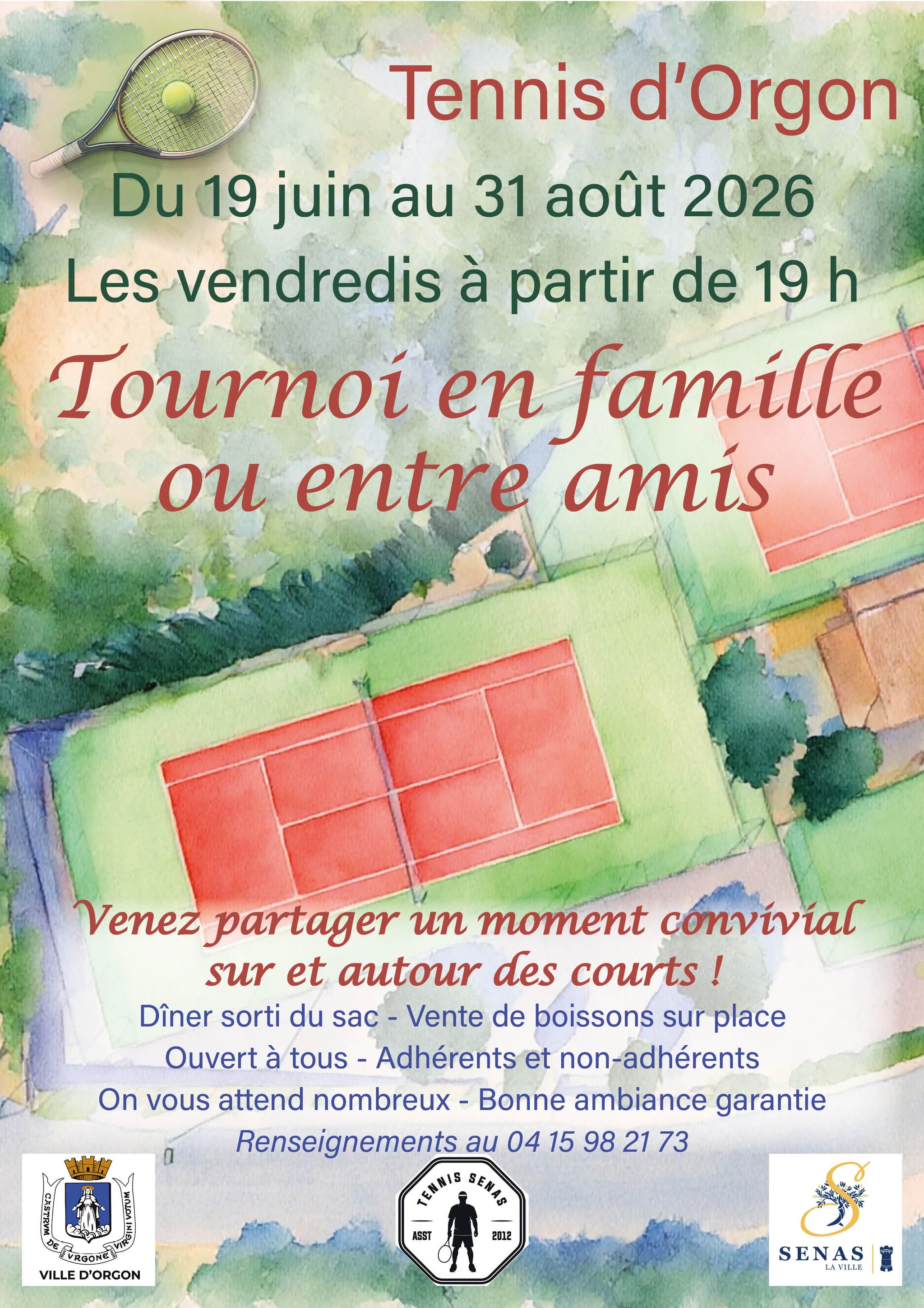 Tournois de tennis en famille ou entre amis_Orgon