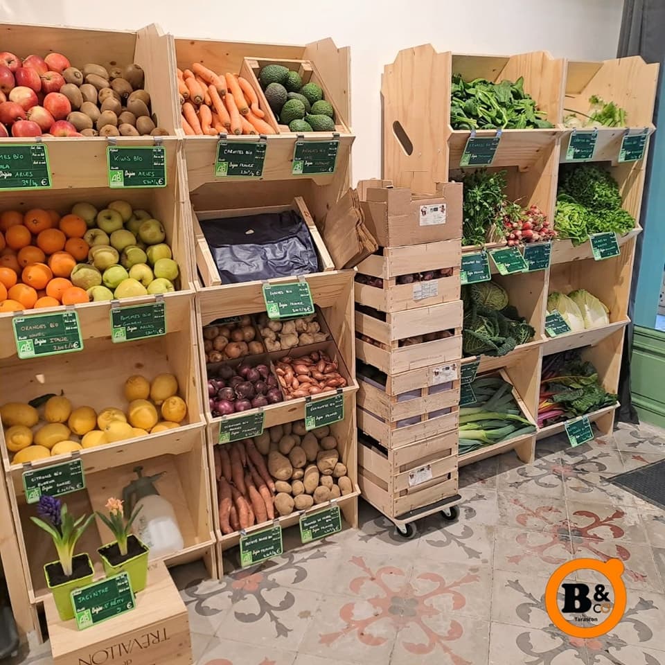 Étalage légumes et fruits Bocal & Co