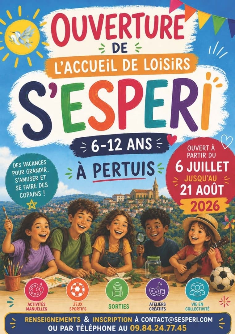 Ouverture de l'accueil de loisirs s'esperi_Pertuis