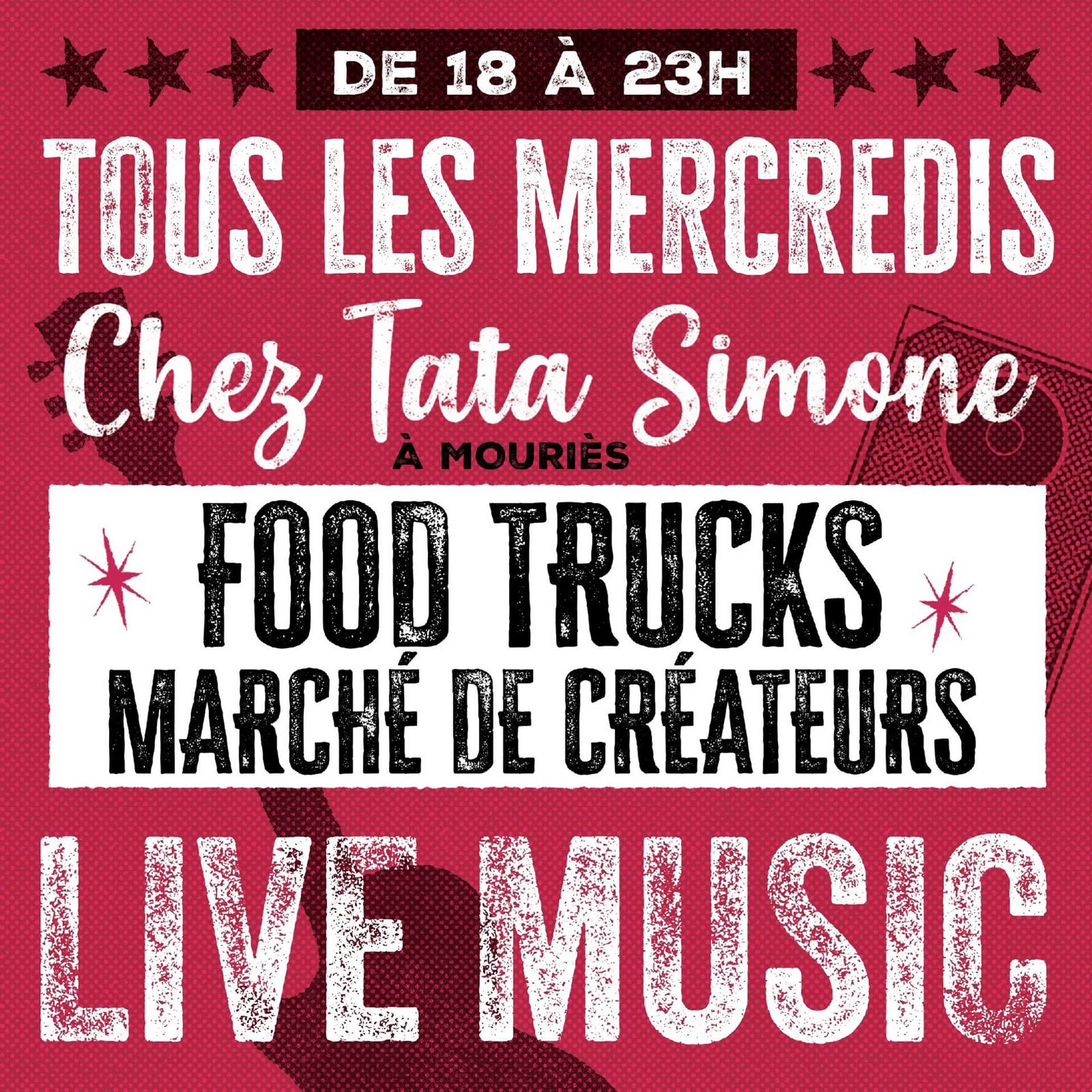 Marché de créateurs et Foodtrucks Chez Tata Simone à Mouriès 06.05 au 30.09.26