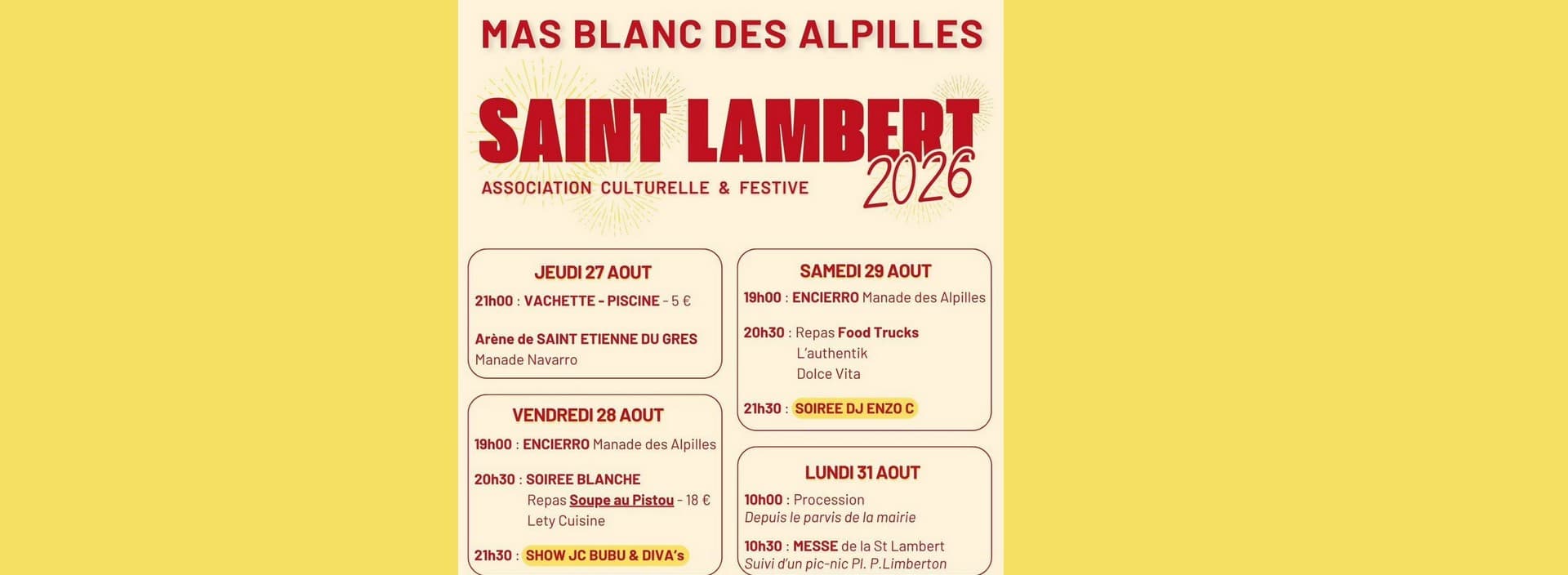 Fête de la Saint Lambert à Mas Blanc les Alpilles_Mas-Blanc-des-Alpilles