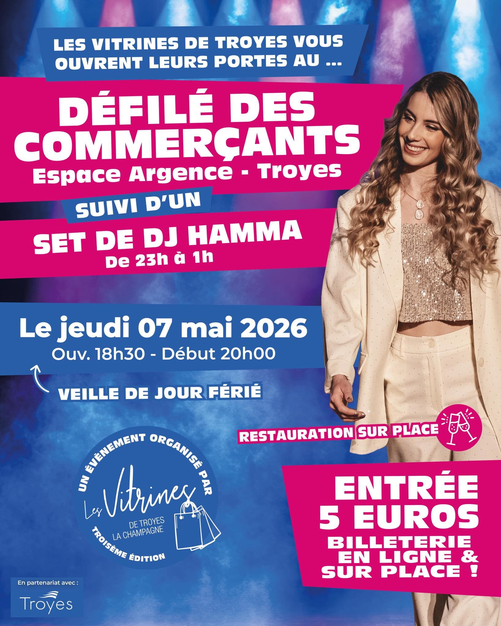Affiche défilé des commerçants