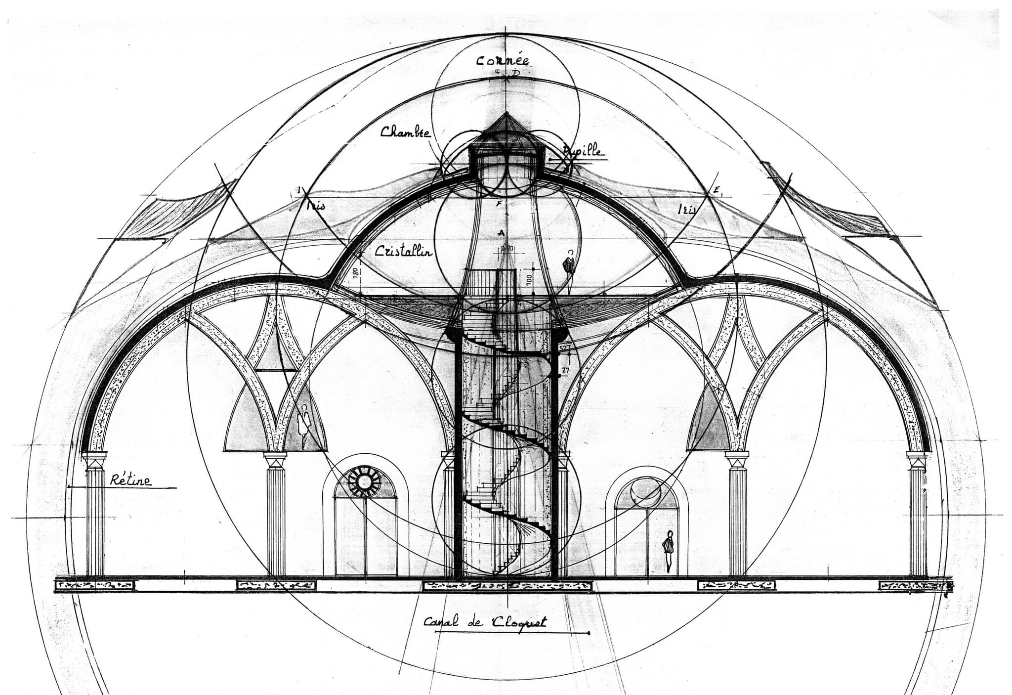 Plan architecture dôme