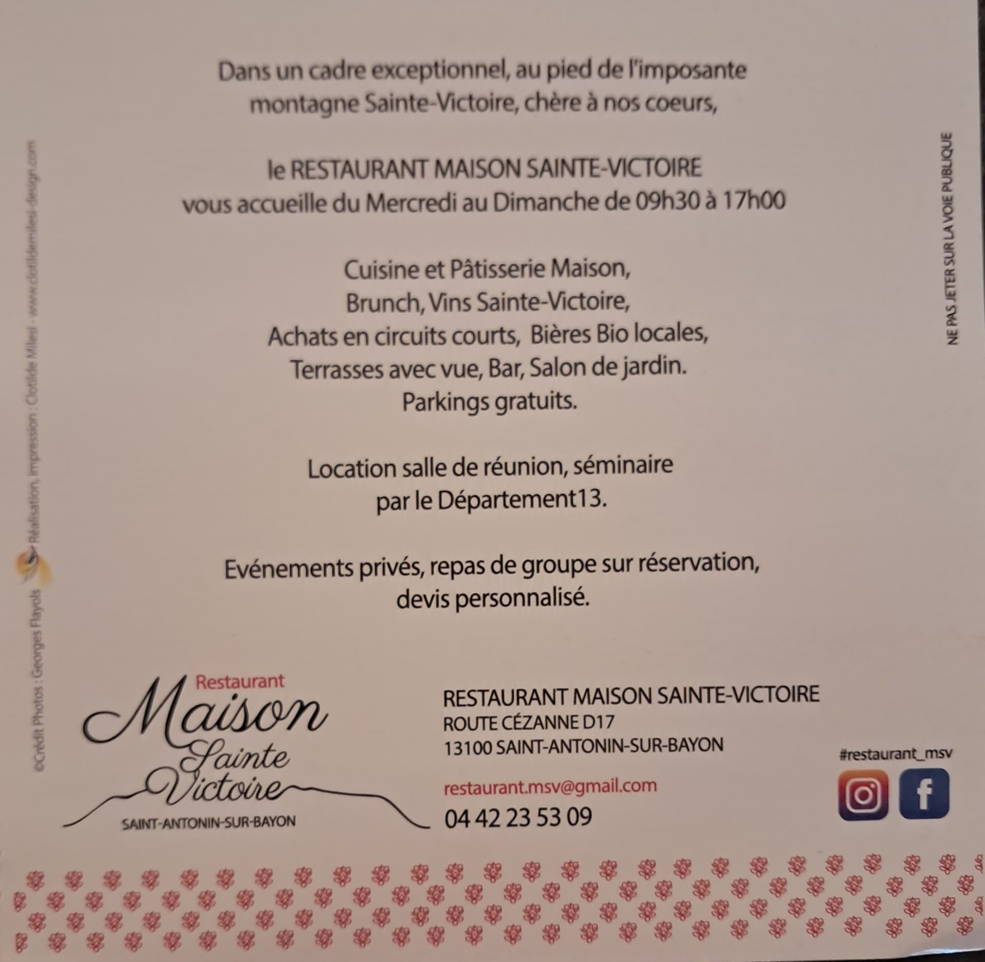 Restaurant Maison Sainte-Victoire_Saint-Antonin-sur-Bayon