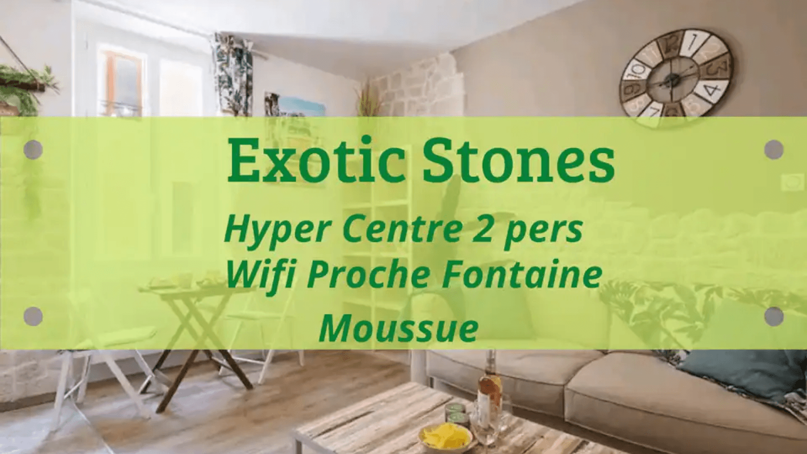Exotic Stone Hyper Centre Fontaine Moussue⛲