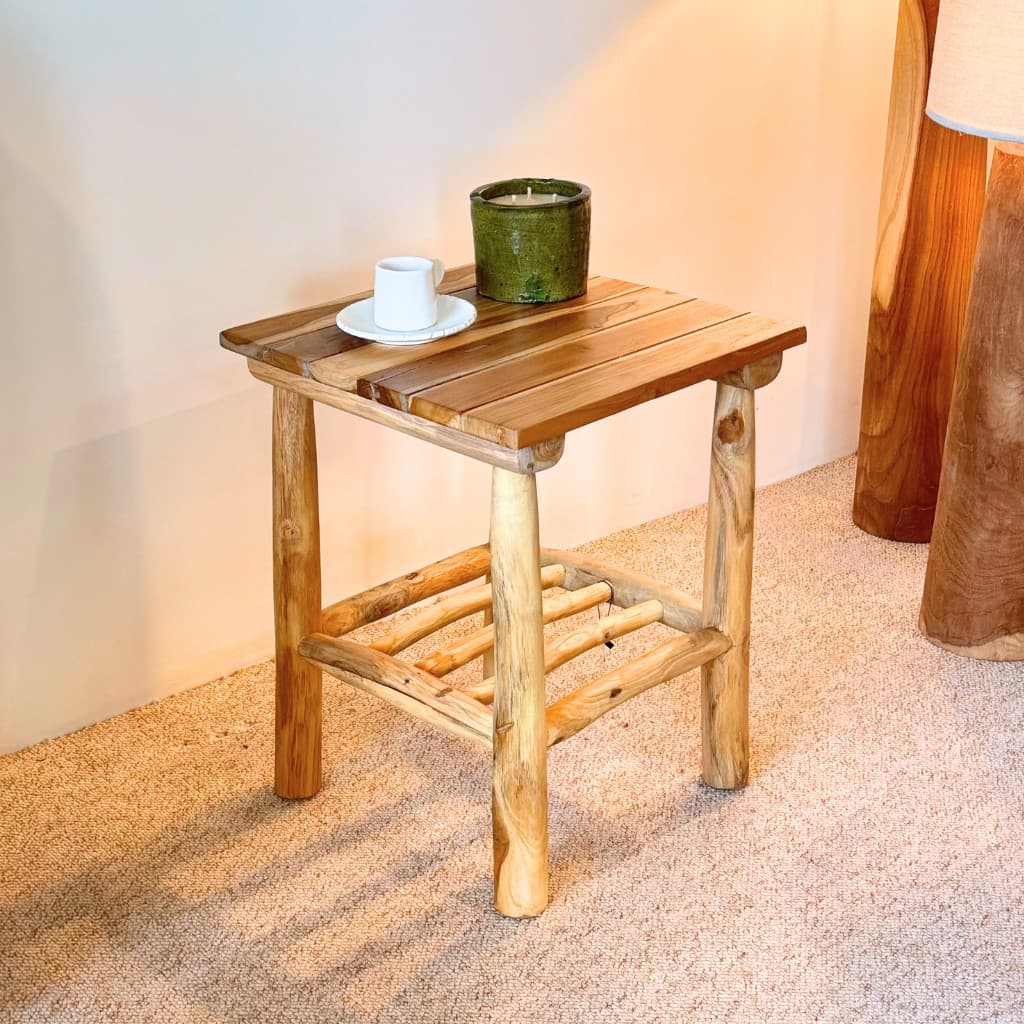 table d'appoint en teck
