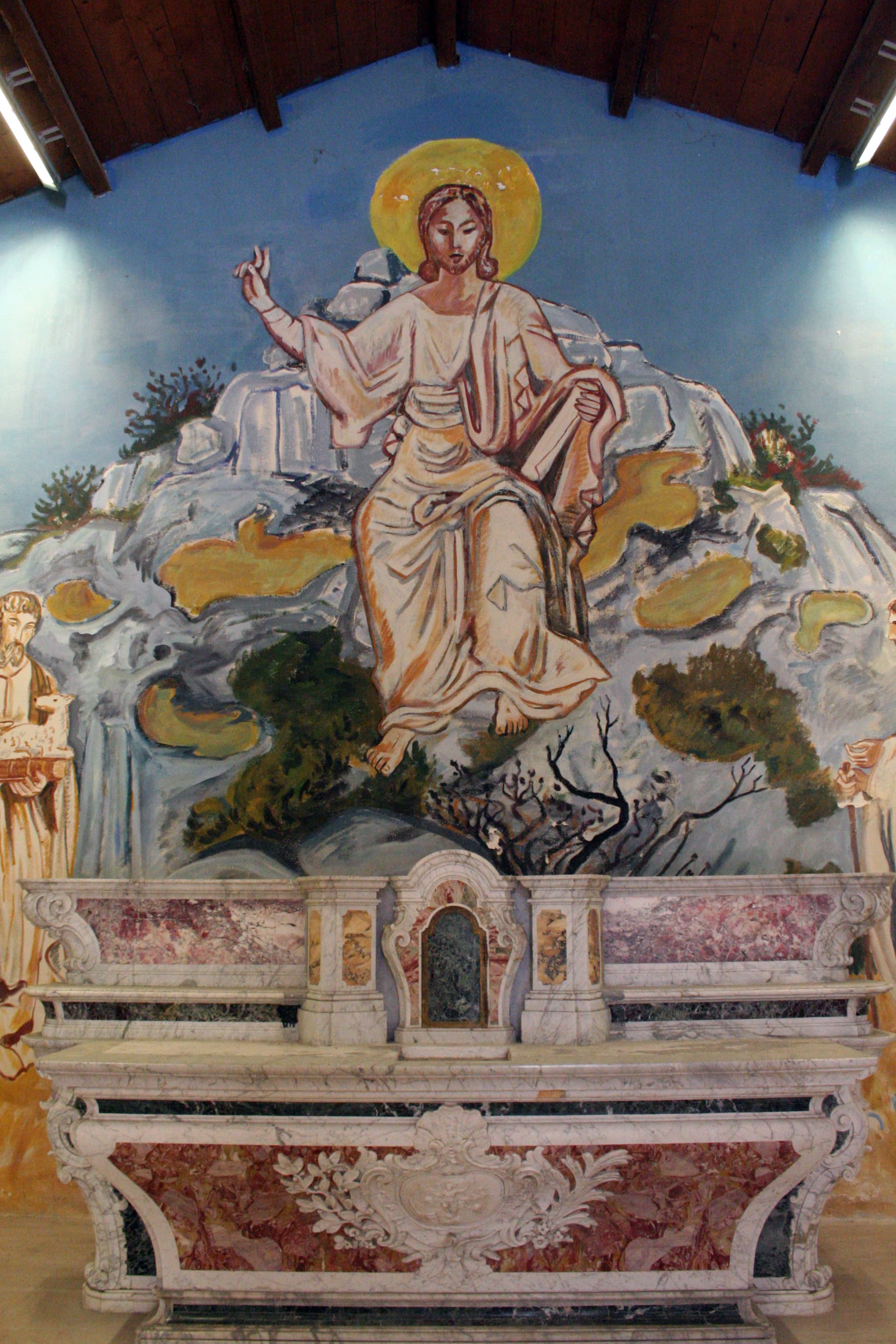 Fresque d'Yves Brayer à l'intérieur de la Chapelle des Pénitents Blancs