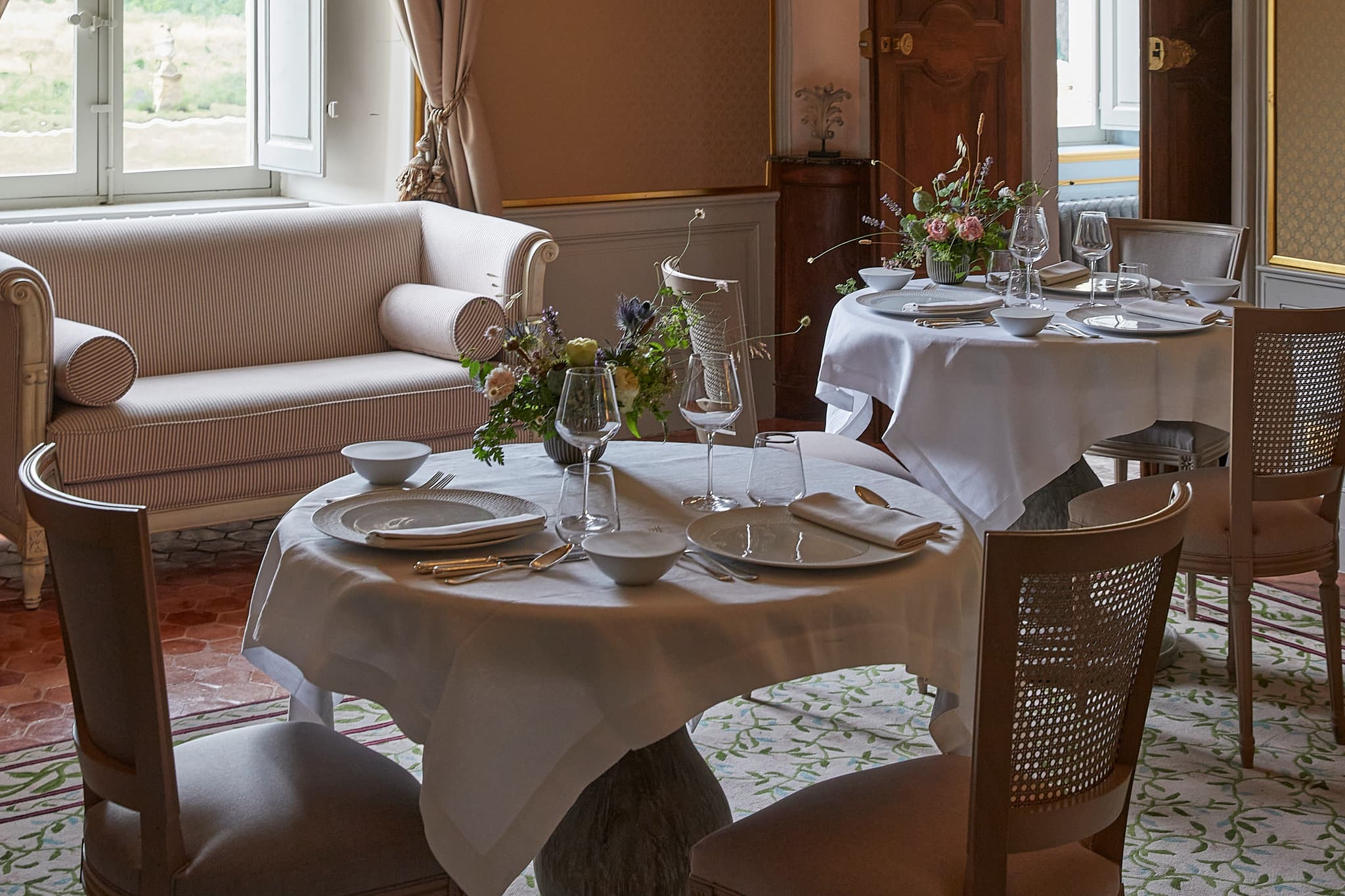 Dîner dans le salon du Château