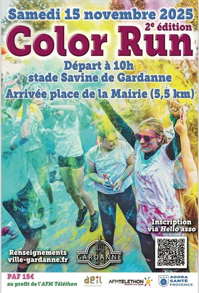 Color Run Téléthon Gardanne 2025