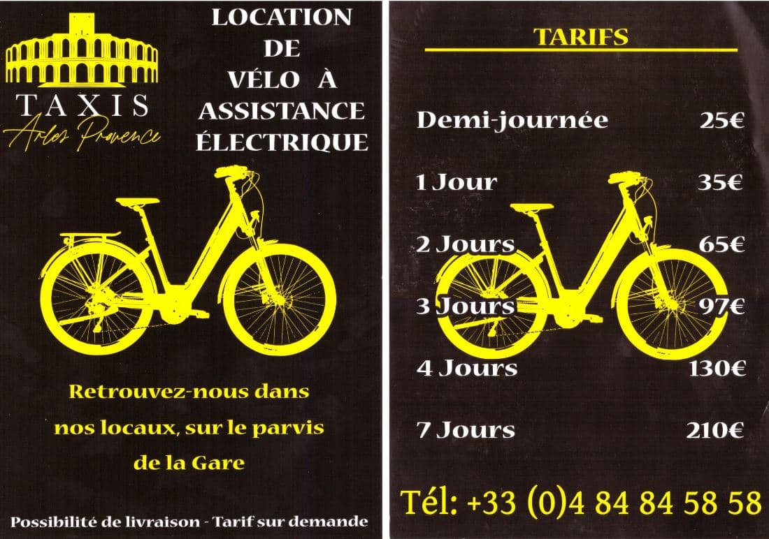 Taxis Arles Provence - Location de vélos