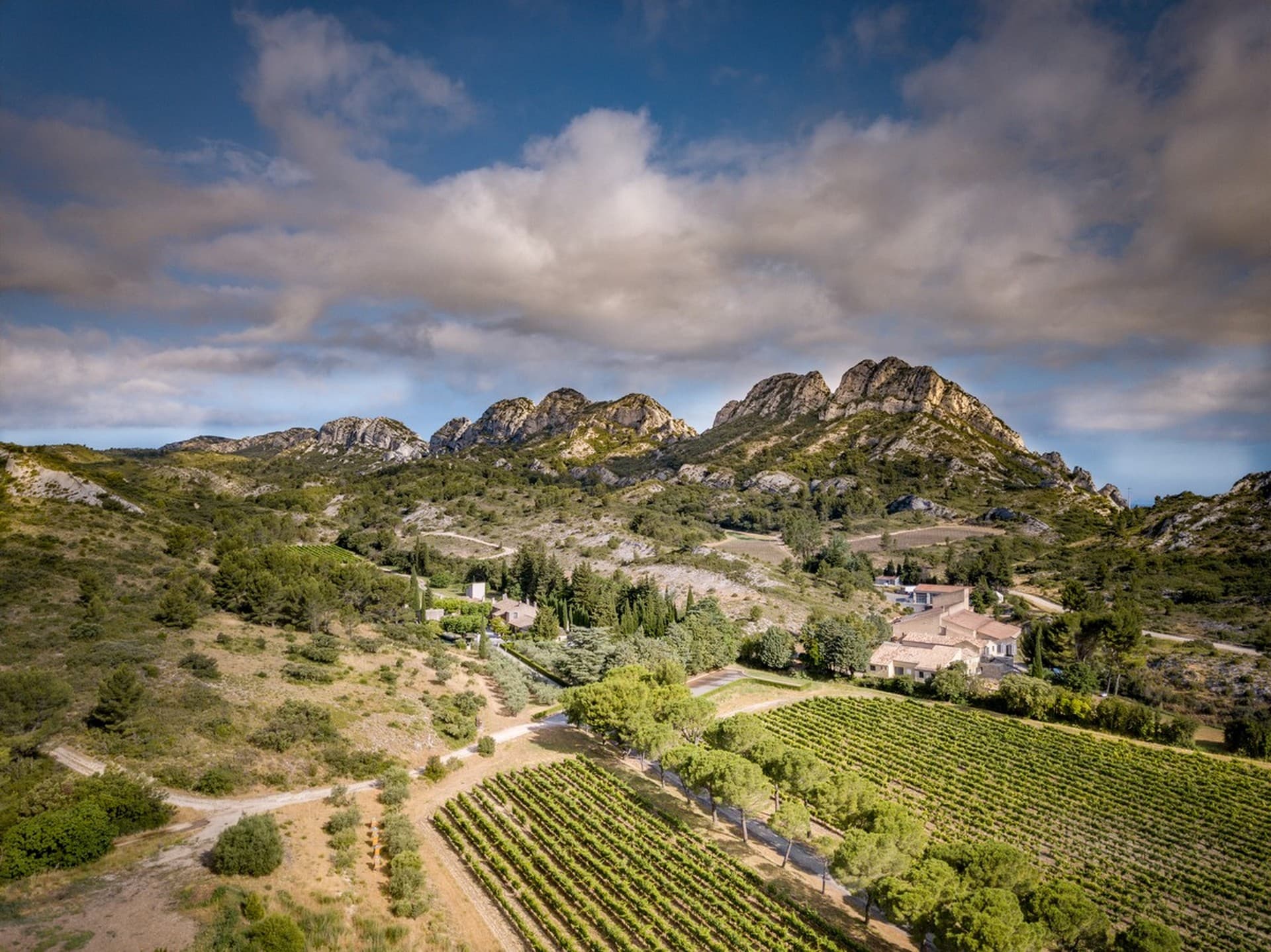 Domaine de la Vallongue Eygalières vue drone