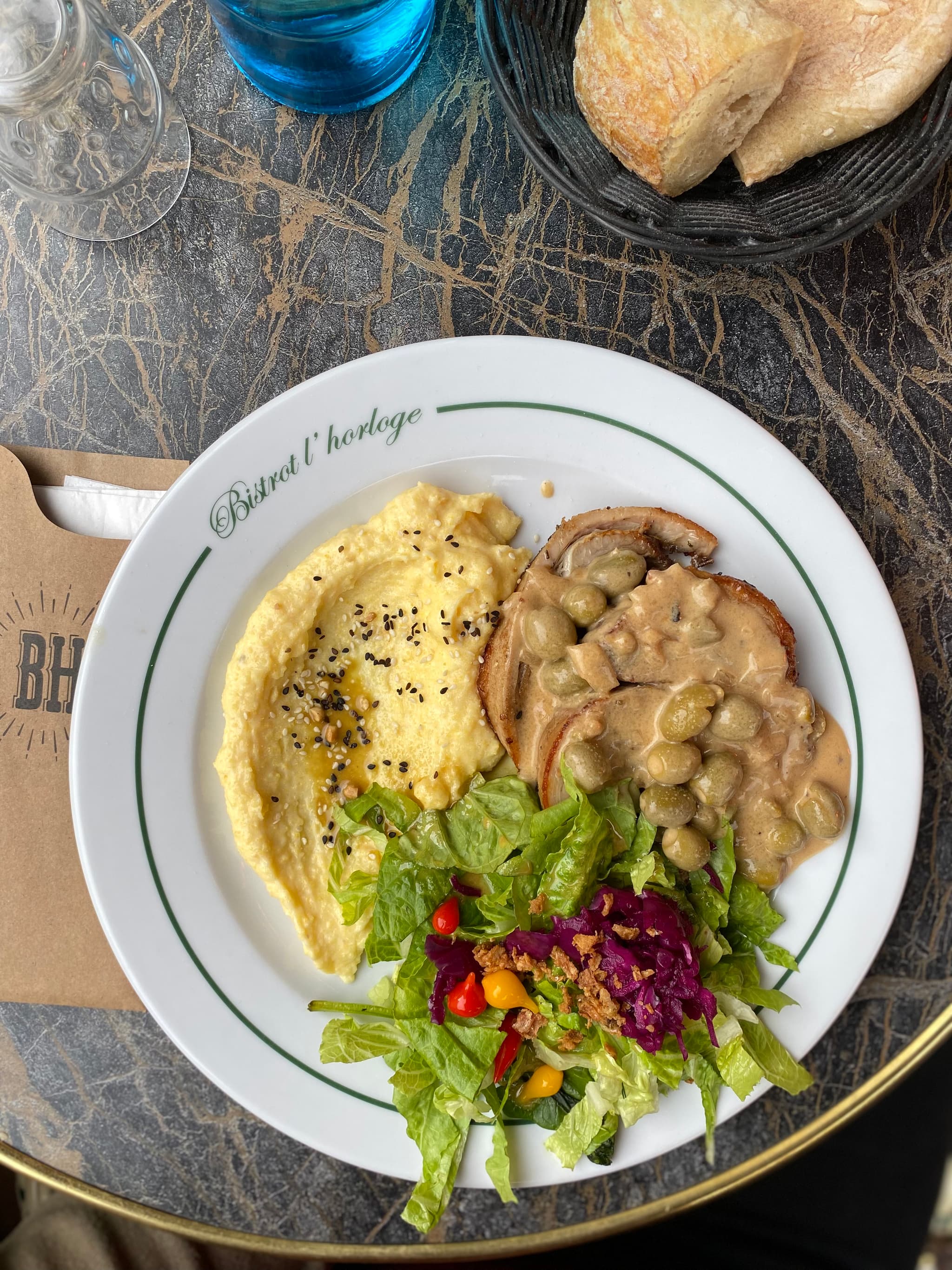 Cote de Porc à Lyonnaise POLENTA