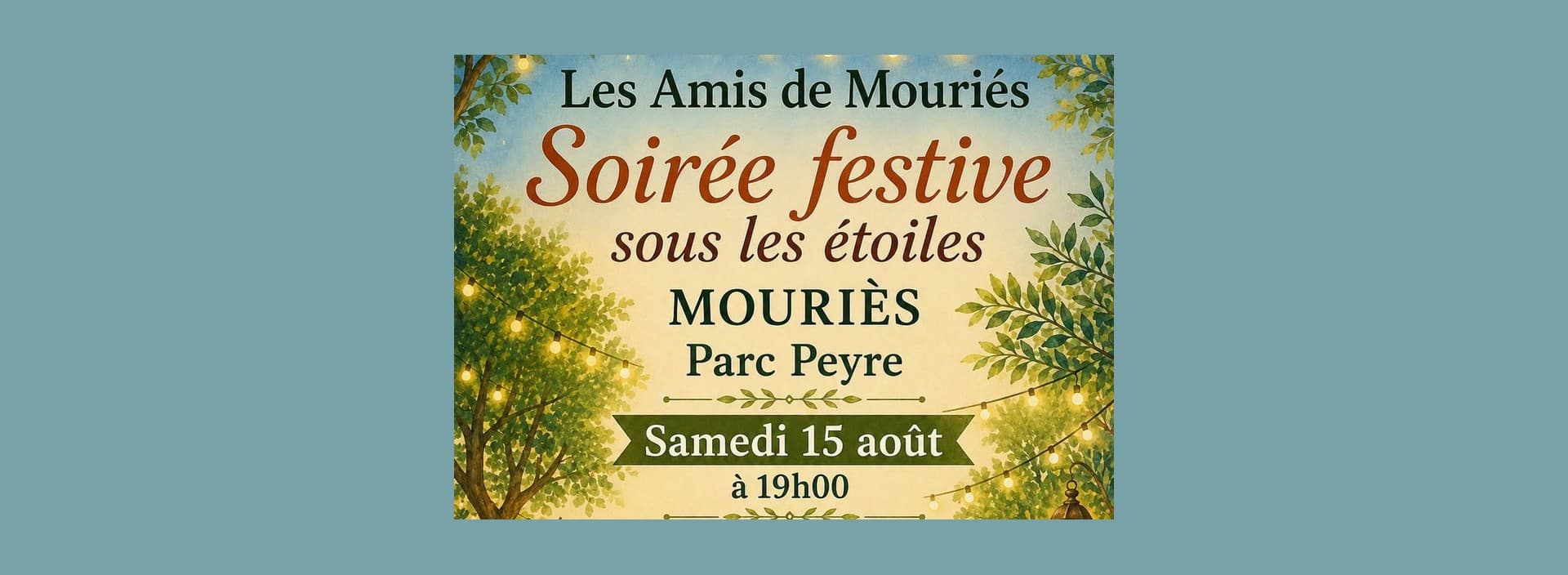 Soirée repas-concert à Mouriès 15.08.26