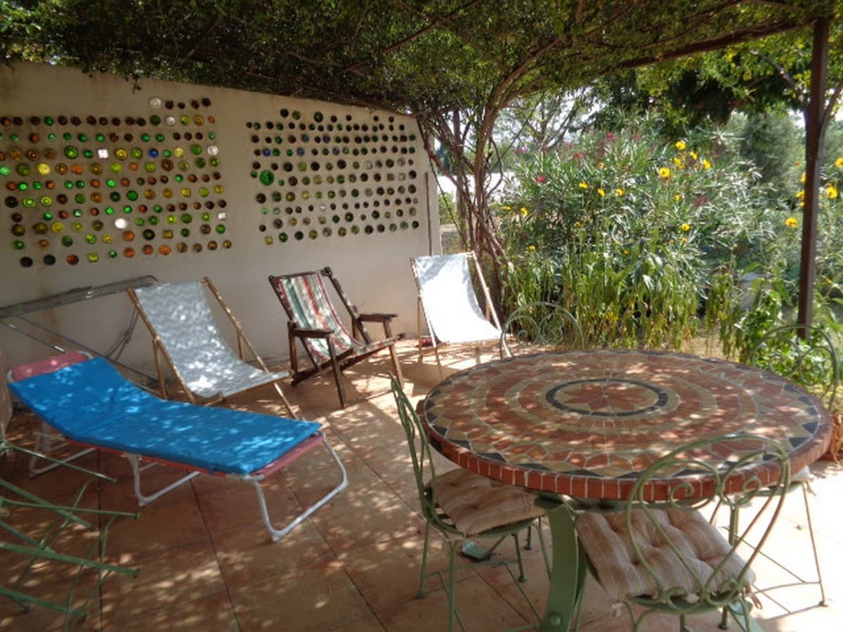 Gite paysan Les Fiolles terrasse