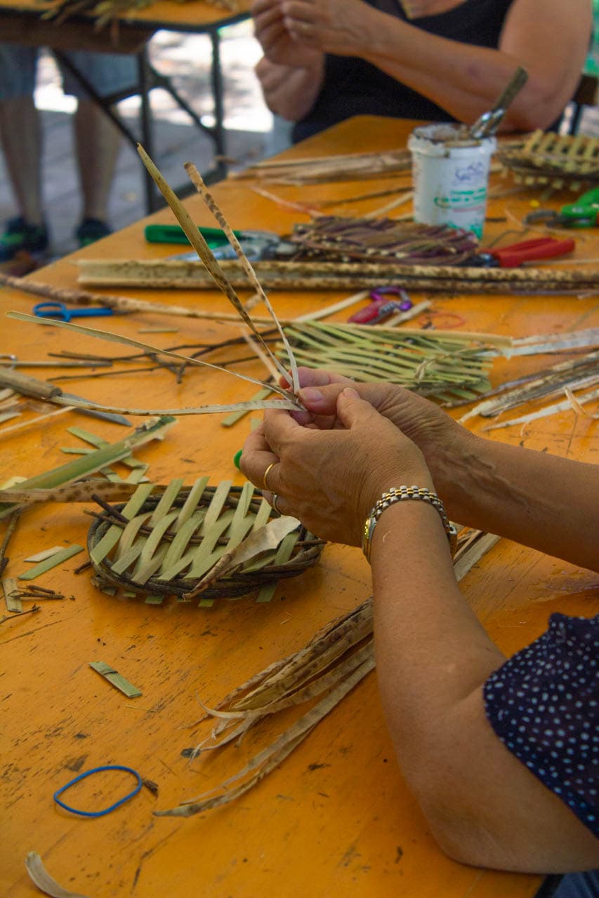 Atelier de vannerie sauvage