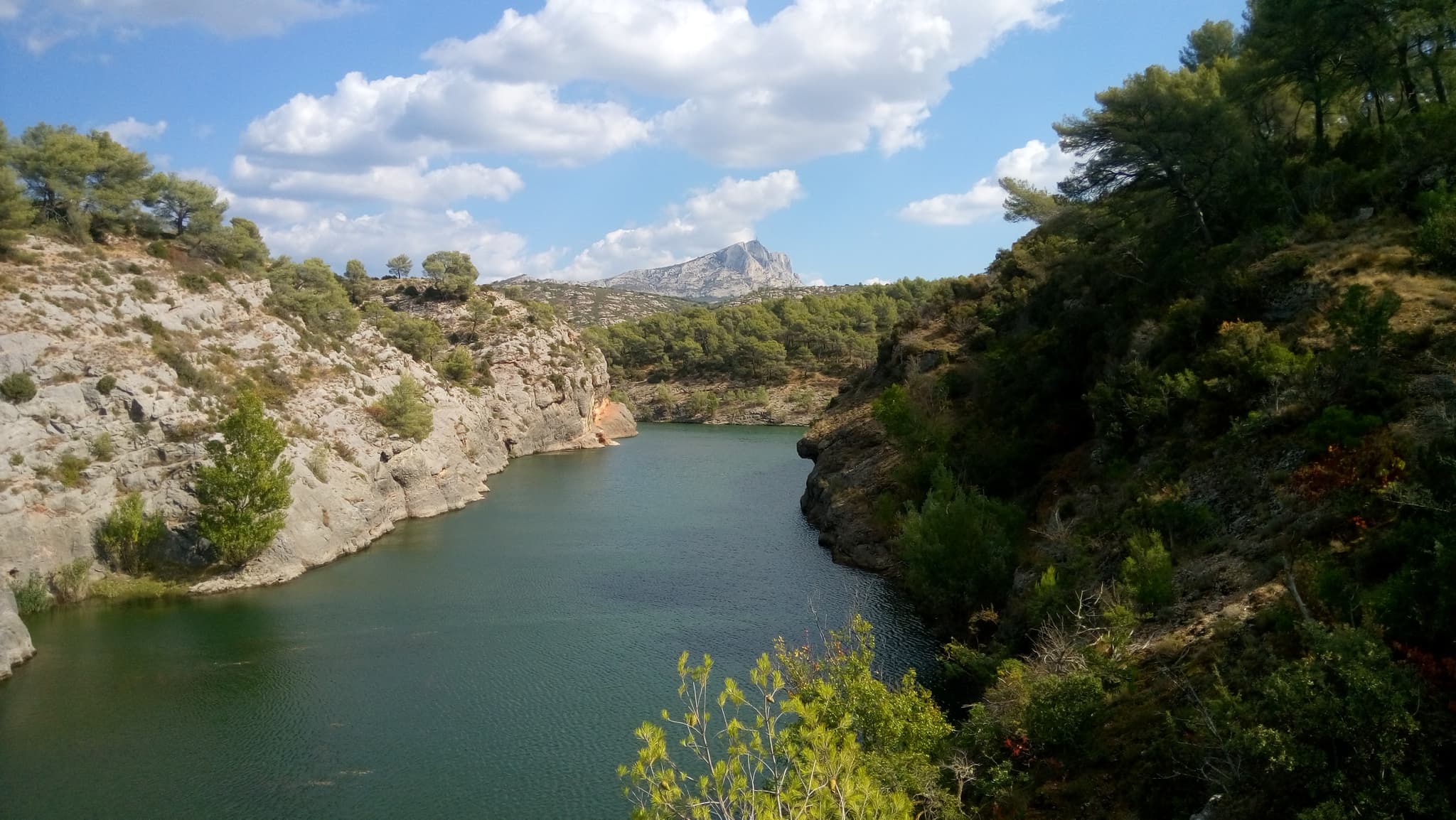 Lac Zola, vue du barrage Zola